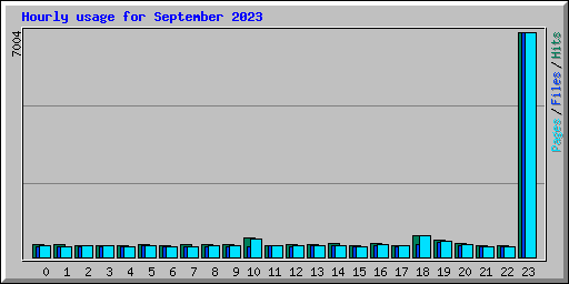 Hourly usage for September 2023