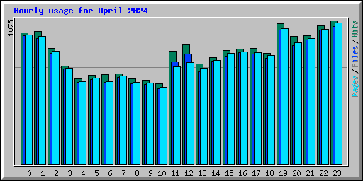 Hourly usage for April 2024