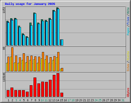 Daily usage for January 2026