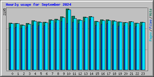 Hourly usage for September 2024