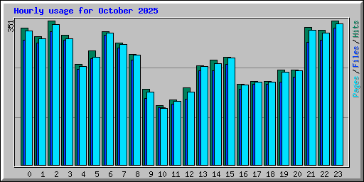 Hourly usage for October 2025
